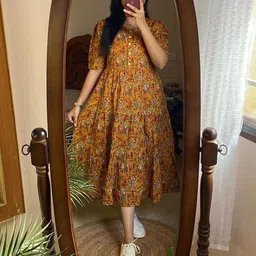 THE WHITE FEATHERS Floral Print Maxi Midi Dress-image-61