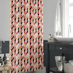 ArtzFolio White & Red Printed Waterproof Shower Curtain-image-48