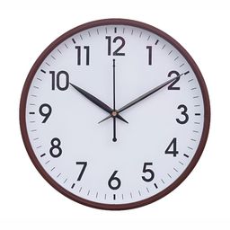 Webelkart Brown & White Contemporary Round Shaped Analogue Wall Clock-image-77