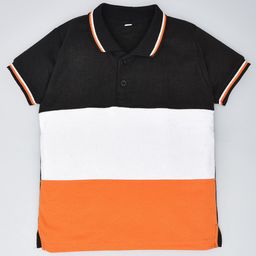 BAESD Boys Colourblocked Polo Collar T-shirt-57