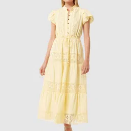 Forever New Puff Sleeve A-Line Midi Dress-image-95