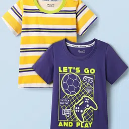 Honeyhap Boys Pack of 2 Printed Pure Cotton T-shirts-picture-36