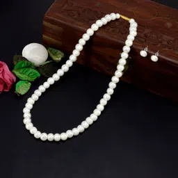 PRIVIU Beaded Brass Necklace and Earrings-45