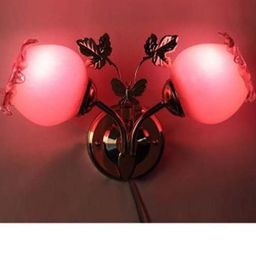 Somil Premium Designer Glass Wall / Night Lamp Elegant & Stylish Dcor Accent for Modern Interiors, Color- Pink, Size:- 29 X 16 X 30.5 CM-picture-41