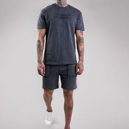 Overlays Men Cotton Black Distressed Shorts-image-29
