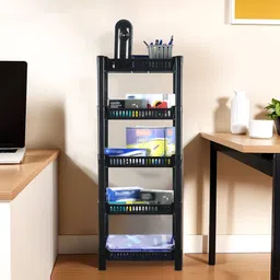 Kuber Industries Black 5-Tier Multi Utility Organisers-3