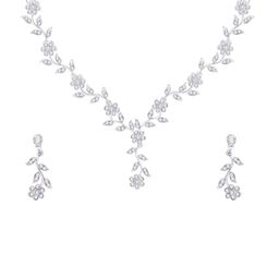 Atasi International Silver-Plated Crystal Studded Jewellery Set-image-88