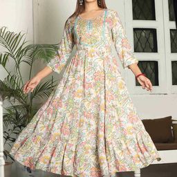 QBO FASHION Floral Printed Anarkali Dress-image-72