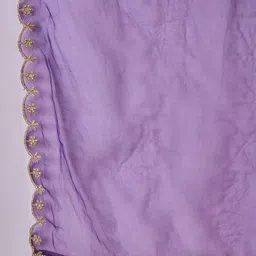 Sangria Zari Sequence Embroidered Anarkali Kurta With Trousers & Dupatta image 3
