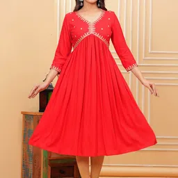 KPF Women Paisley Yoke Design Anarkali Kurta-picture-13