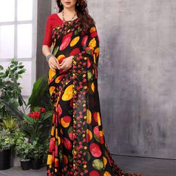 Nirmohi Fashion Geometric printed Saree-image-77
