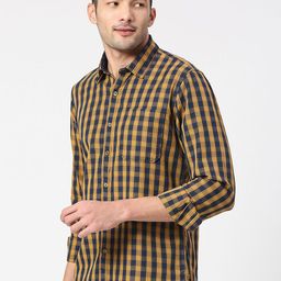 SNX Men Tailored Fit Checked Casual Shirt-image-51