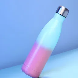 Bonhomie Blue & Pink Stainless Steel Colourblocked Water Bottle 500ml-image-17