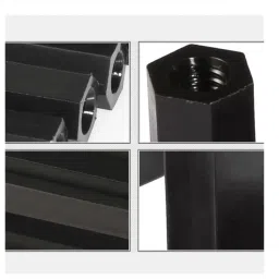 M3*5MM Black Nylon Double Pass Hexagonal Column Isolation Column (Pack of 10) image 3