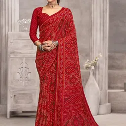 DIVASTRI Bandhani Poly Chiffon Bandhani Saree-image-85