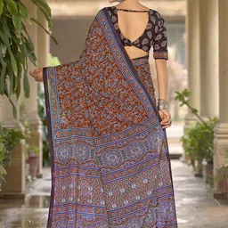 DIVASTRI Ethnic Motifs Block Print Saree image 2