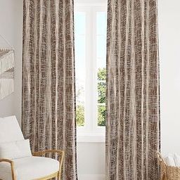 Banchmark Home Furnishings Brown & White Set of 2 Room Darkening Window Curtain-image-62