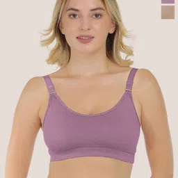 POOJA RAGENEE Set Of 2 Cotton Seamless Non Padded Full Coverage Bra-18