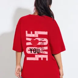 TheBTclub Men Activchill Typography Printed Round Neck Cotton Oversized T-shirt-picture-3