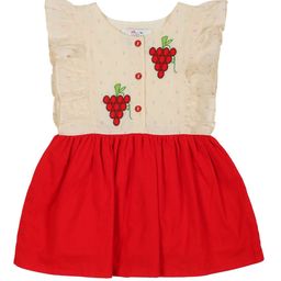 YOUNG BIRDS Floral Embroidered Fit & Flare Dress-image-72