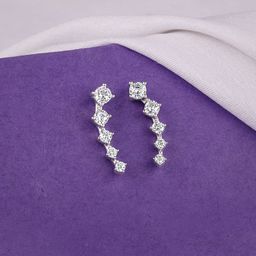 GIVA 925 Sterling Silver Rhodium-Plated Contemporary Zircon Studs Earrings-image-18