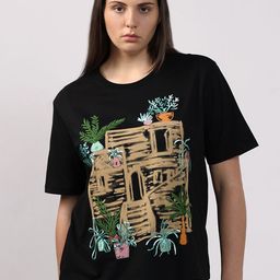 VERO MODA CURVE Women Graphic Printed Round Neck Cotton T-shirt-image-31