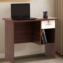 Royaloak White & Brown Neutron Computer Wooden Study Table-46