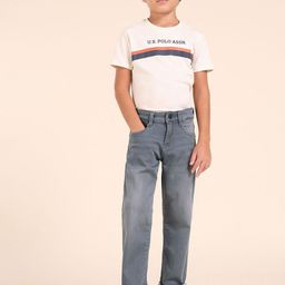 U.S. Polo Assn. Kids Boys Relaxed Fit Mid-Rise Light Fade Stretchable Jeans-picture-44