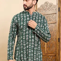 Anouk Men Chevron Printed Straight Kurta-picture-13