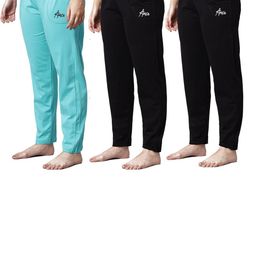 FIT N FAME Women Pack of 3 Mid-Rise Cotton Pyjamas-image-88