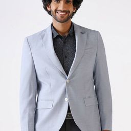 Blackberrys Striped Slim-Fit Single Breasted Formal Blazer-image-77