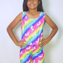Aqua Holic Girls Printed Legsuit-14