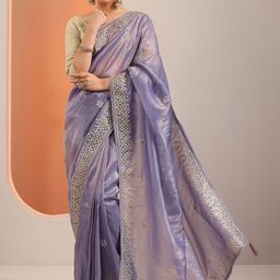 Libas Ethnic Motifs Gotta Patti Organza Saree-image-12