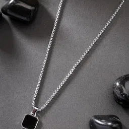 Roadster Silver-Plated Square Pendants with Chains-48