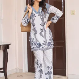 Kaftanize Embellished V-Neck Tunic With Palazzo Co-Ords-picture-48