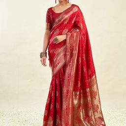 KALINI Woven Design Zari Banarasi Saree-image-22