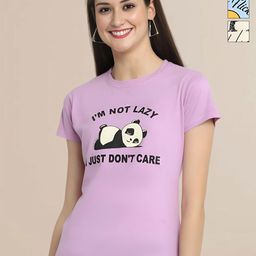 Mast & Harbour Women Typography 3 Printed Applique T-shirt-image-87