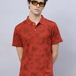 RELANE Floral Printed Polo Collar Cotton T-shirt-picture-39