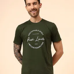Cantabil Typography Printed Round Neck Short Sleeves Regular Fit T-shirt-image-66