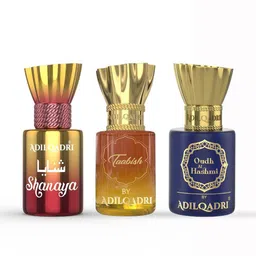 ADILQADRI Shanaya, Taabish, & Oudh Al Hashmi Set Of 3 Roll-On Attar - 5.5ml Each image 1