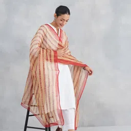 Fabindia Printed Cotton Silk Dupatta-picture-17