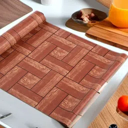 REVEXO Brown Printed Water-Resistant Shelf Liner-image-75