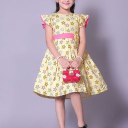 Fabangel Girls Floral Printed Fit & Flare Dress-image-99