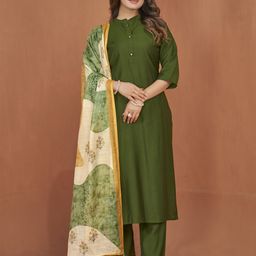 STYLE SAMSARA Women Regular Kurti with Palazzos & With Dupatta-image-99
