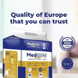 Medisorb Unisex Set Of 3 Adult Pull Ups Diapers - M 10Pcs Each image 3
