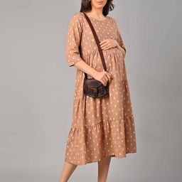 Negen Floral Print Maternity Fit & Flare Maxi Dress-image-72