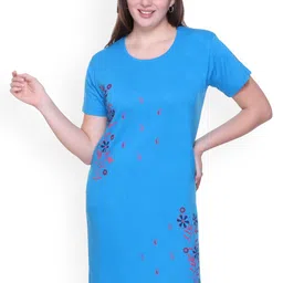 FIRST SLEEP Printed Oversized Pure Cotton Long T-shirts-image-53