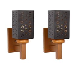 SOMIL Black Glass Cylinder Printed Wall Lamps-picture-18