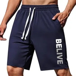 Printed Men Dark Blue Casual Shorts-image-23