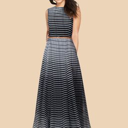 Dream Beauty Fashion Striped Georgette Maxi Dress-picture-31